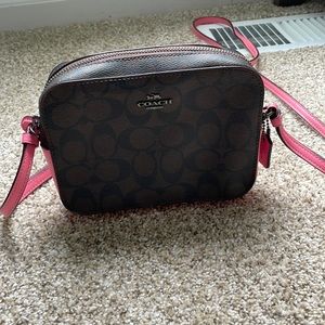 Small Brown coach cross body